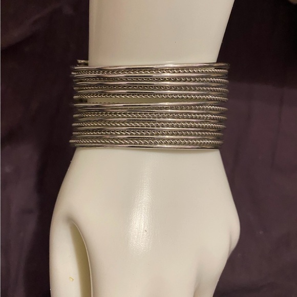 Parl Lane Elegant Silver Bangle Set - Picture 1 of 7